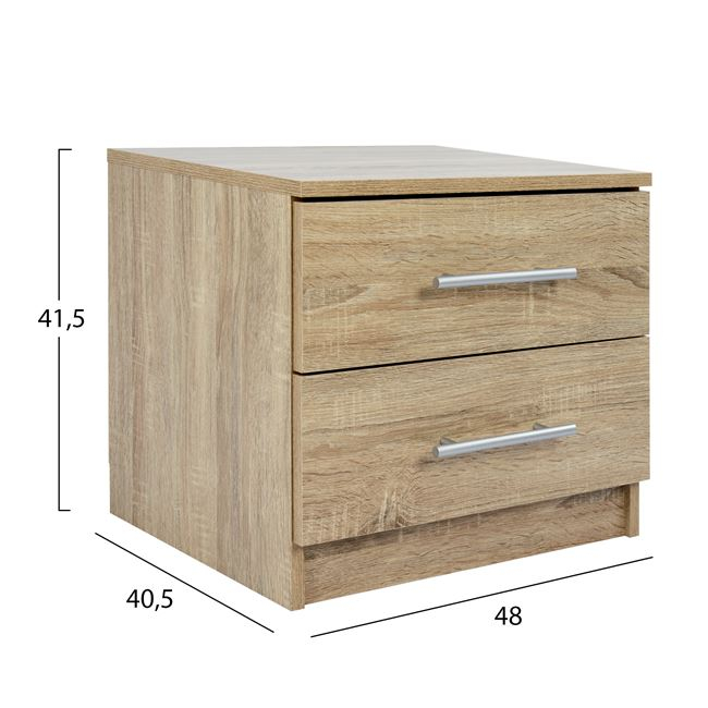 ΚΟΜΟΔΙΝΟ ΜΕΛΑΜΙΝΗΣ CHELSEA HM2220.02 SONAMA 48X40,5X41,5 εκ. 2