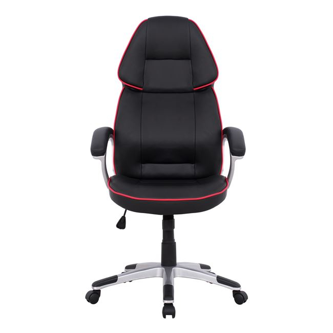 ΚΑΡΕΚΛΑ ΓΡΑΦΕΙΟΥ GAMING ARIS HM1007 BUCKET ΜΑΥΡΟ PU - ΚΟΚΚΙΝΗ ΡΙΓΑ 69x68x(119-127) εκ. 3