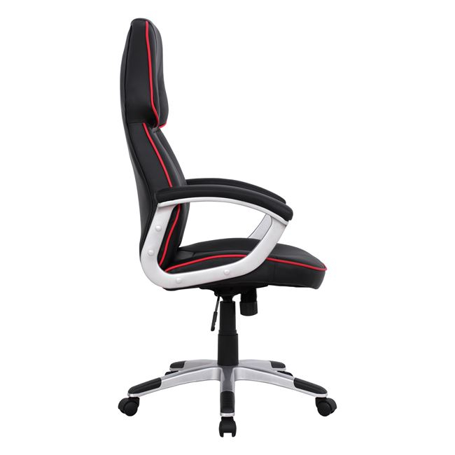 ΚΑΡΕΚΛΑ ΓΡΑΦΕΙΟΥ GAMING ARIS HM1007 BUCKET ΜΑΥΡΟ PU - ΚΟΚΚΙΝΗ ΡΙΓΑ 69x68x(119-127) εκ. 4