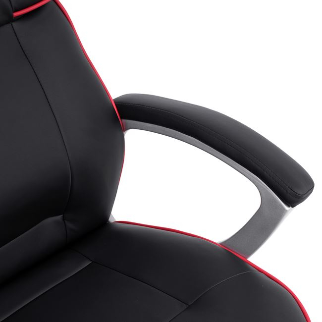 ΚΑΡΕΚΛΑ ΓΡΑΦΕΙΟΥ GAMING ARIS HM1007 BUCKET ΜΑΥΡΟ PU - ΚΟΚΚΙΝΗ ΡΙΓΑ 69x68x(119-127) εκ. 9