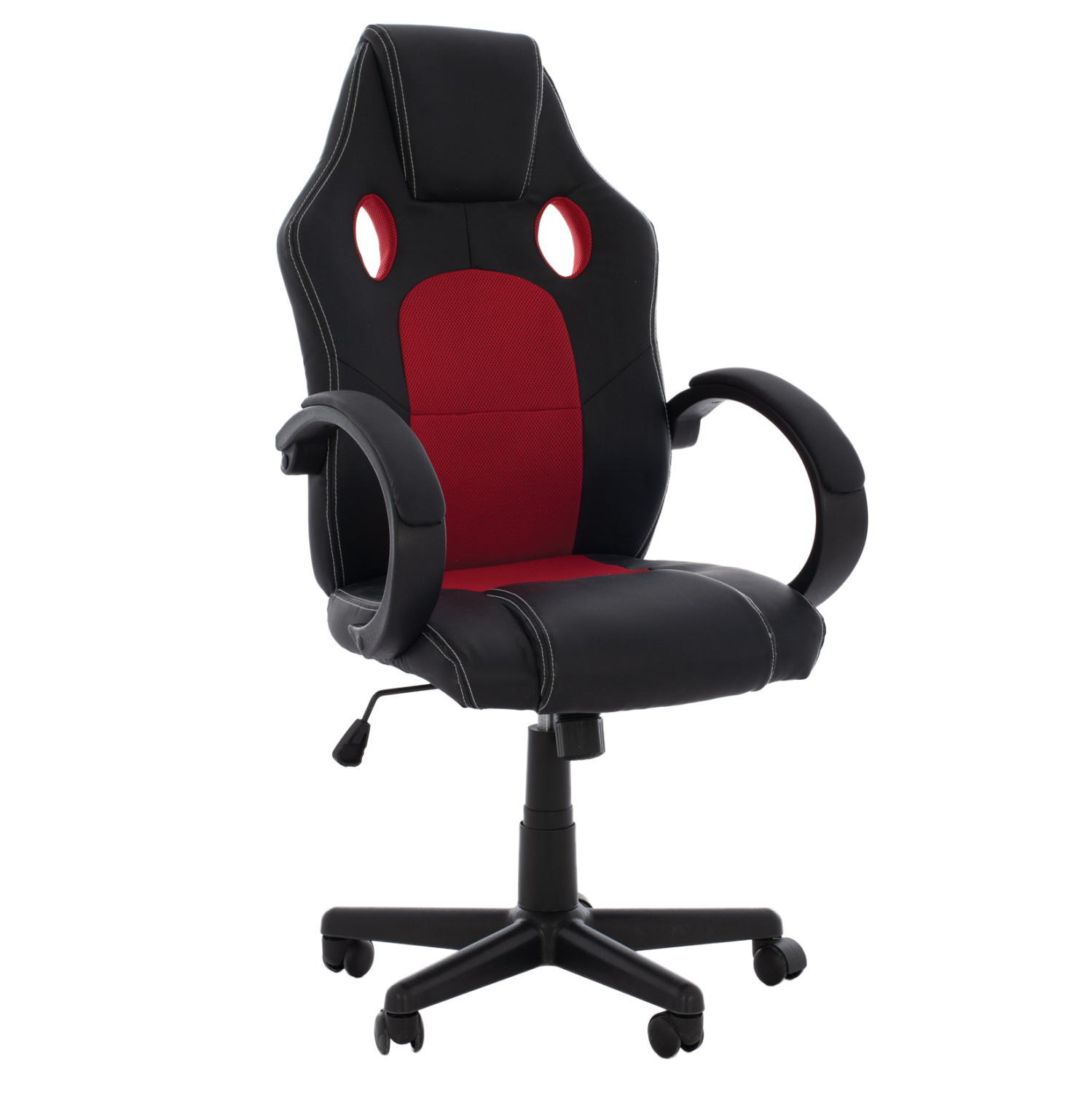 ΚΑΡΕΚΛΑ ΓΡΑΦΕΙΟΥ GAMING BUCKET HM1041.01 ΜΑΥΡΟPU+ΚΟΚΚΙΝΟ MESH 60x62x117 εκ. 1