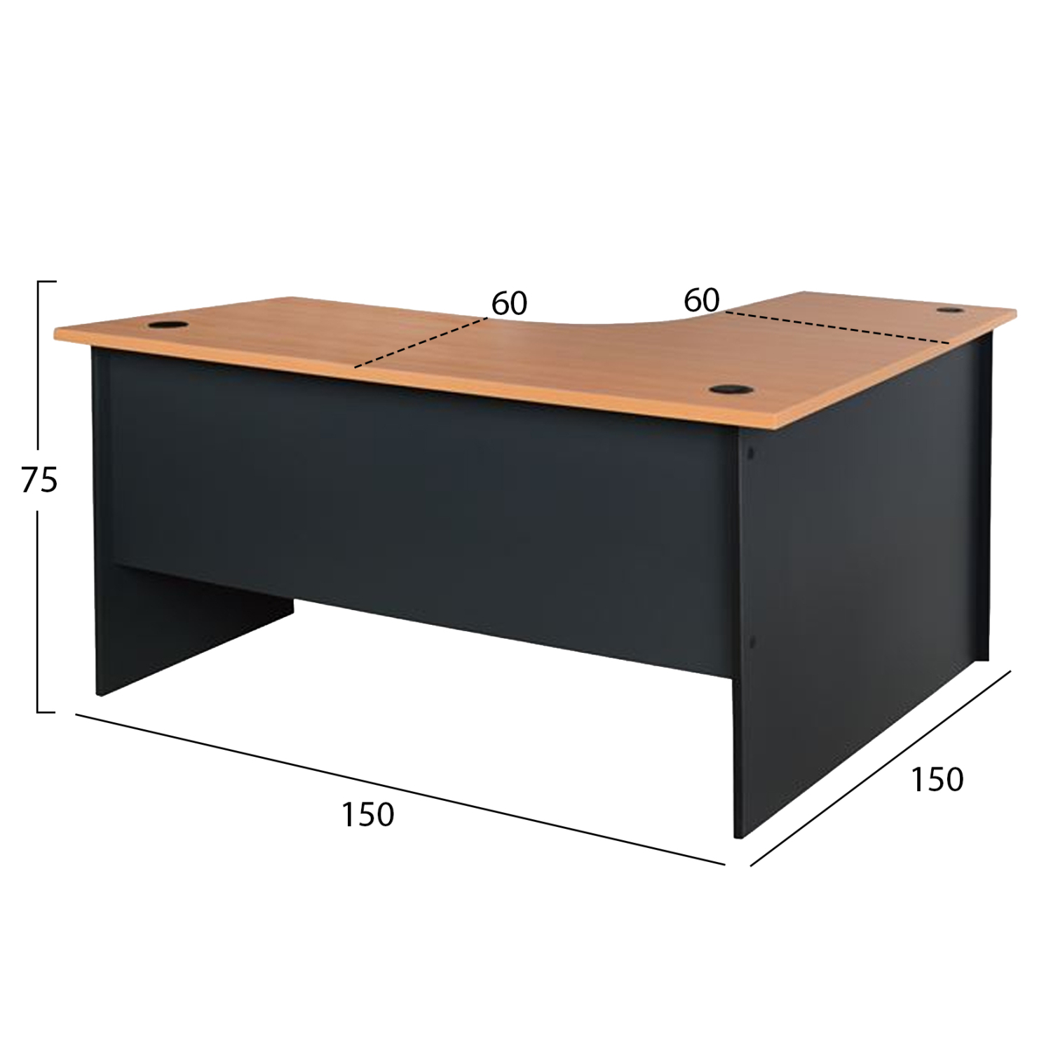 ΓΡΑΦΕΙΟ ΓΩΝΙΑ ΕΠΑΓΓΕΛΜΑΤΙΚΟ ABELINA 150Χ150Χ75 HM2019.01 ΟΞΙΑ 2