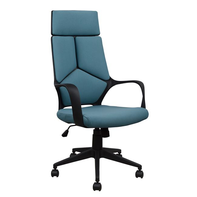 ΚΑΡΕΚΛΑ ΓΡΑΦΕΙΟΥ ANIVIA HM1054.06 ΓΚΡΙ ΣΙΕΛ &amp; ΠΟΔΙ ΜΑΥΡΟ 64x61x126 εκ. 1