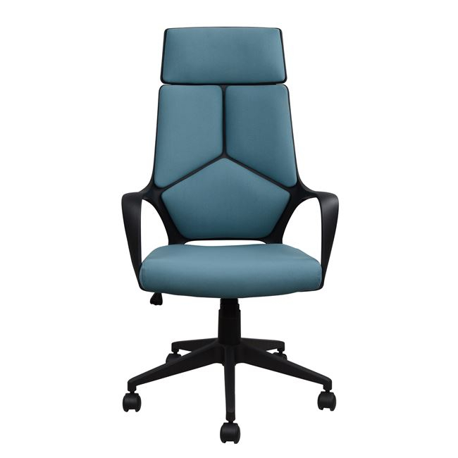 ΚΑΡΕΚΛΑ ΓΡΑΦΕΙΟΥ ANIVIA HM1054.06 ΓΚΡΙ ΣΙΕΛ &amp; ΠΟΔΙ ΜΑΥΡΟ 64x61x126 εκ. 3