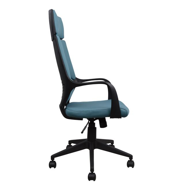 ΚΑΡΕΚΛΑ ΓΡΑΦΕΙΟΥ ANIVIA HM1054.06 ΓΚΡΙ ΣΙΕΛ &amp; ΠΟΔΙ ΜΑΥΡΟ 64x61x126 εκ. 4