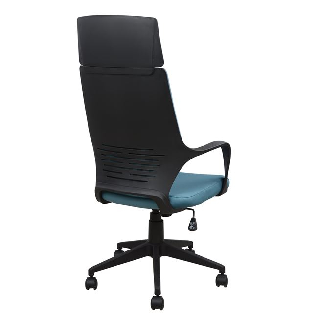 ΚΑΡΕΚΛΑ ΓΡΑΦΕΙΟΥ ANIVIA HM1054.06 ΓΚΡΙ ΣΙΕΛ &amp; ΠΟΔΙ ΜΑΥΡΟ 64x61x126 εκ. 5