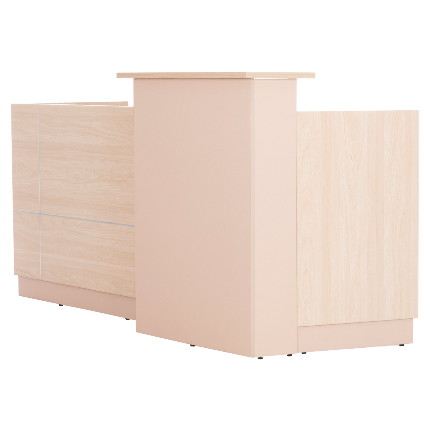 ΓΡΑΦΕΙΟ ΥΠΟΔΟΧΗΣ DALTON HM2068.02 ΜΕΛΑΜΙΝΗ ΣΕ SONAMA-ΜΠΕΖ 240x80x106Υεκ. 4