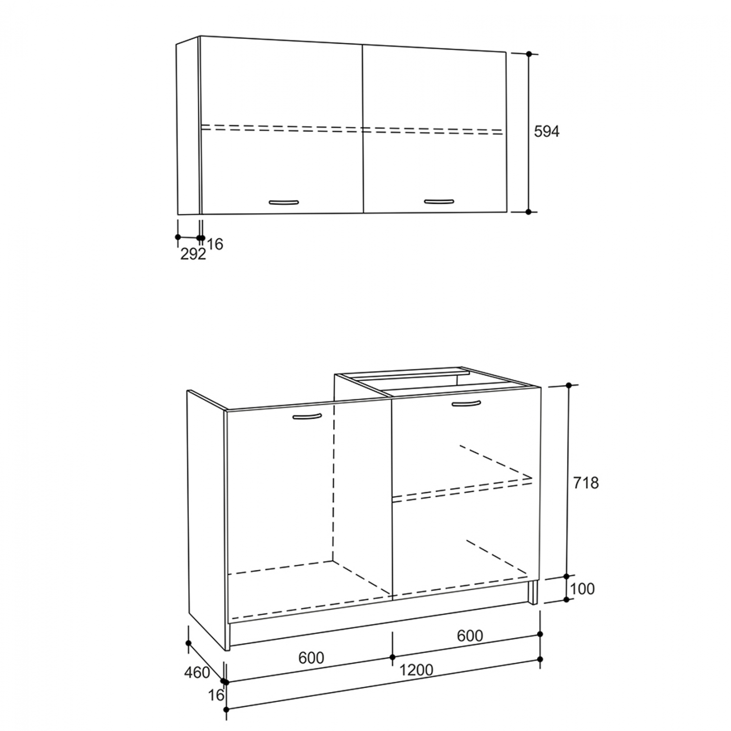 ΣΥΝΘΕΣΗ ΚΟΥΖΙΝΑΣ BLAINE ΜΕΛΑΜΙΝΗ SONAMA-ΛΕΥΚΟ HM2439 120x46-29,2εκ. 2