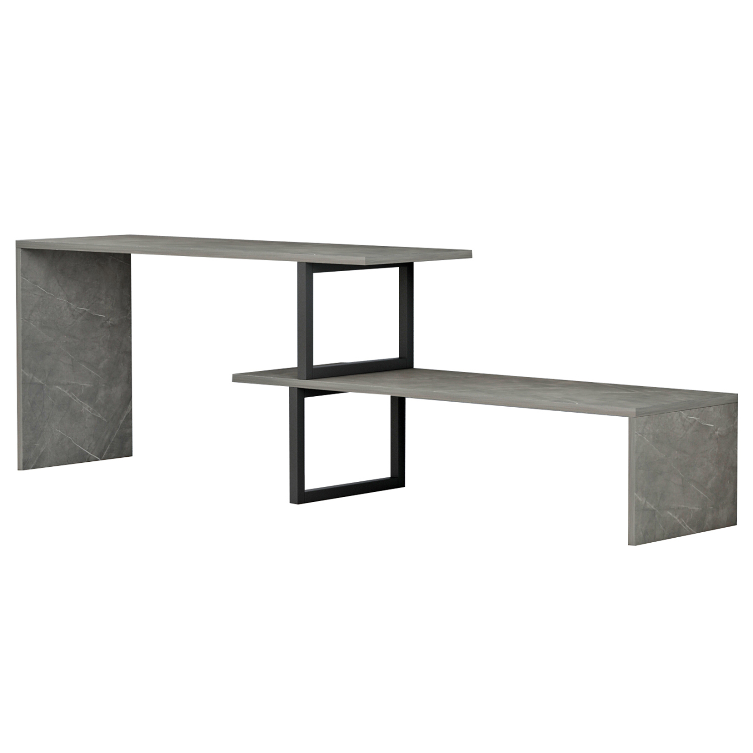 ΕΠΙΠΛΟ ΤΗΛΕΟΡΑΣΗΣ ΕΠΕΚΤ. BRIGGITE HM8892.11 ΜΕΛΑΜΙΝΗ GREY STONE TEXTURE 160x30x45Υεκ. 5