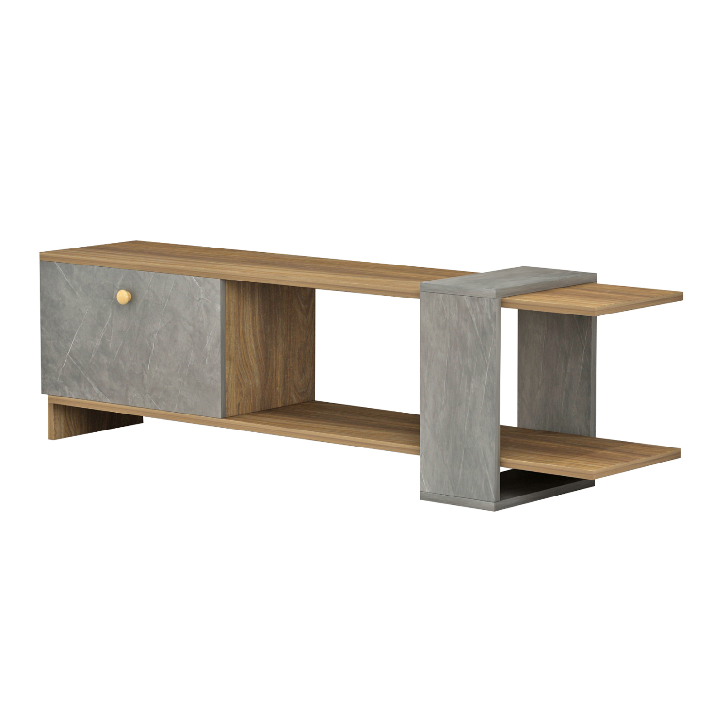 ΕΠΙΠΛΟ ΤΗΛΕΟΡΑΣΗΣ HENRIETTE HM8900.13 ΜΕΛΑΜΙΝΗ ΚΑΡΥΔΙ-STONE TEXTURE 120x28,5x39Υεκ. 5