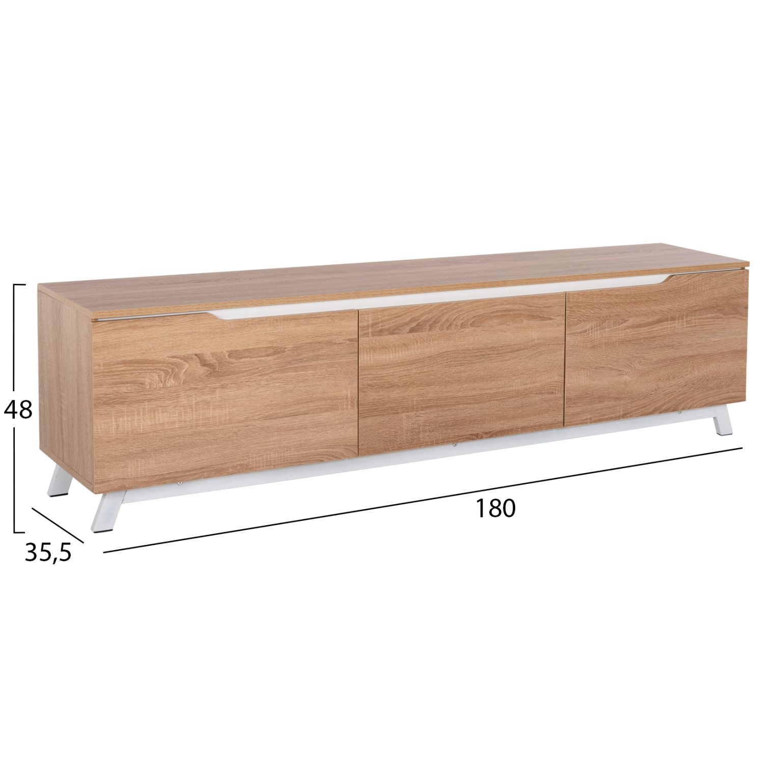 ΕΠΙΠΛΟ ΤΗΛΕΟΡΑΣΗΣ KIMIA HM8902.13 ΜΕΛΑΜΙΝΗ SONAMA-ΛΕΥΚΟ 180Χ35Χ48,5Υεκ. 2