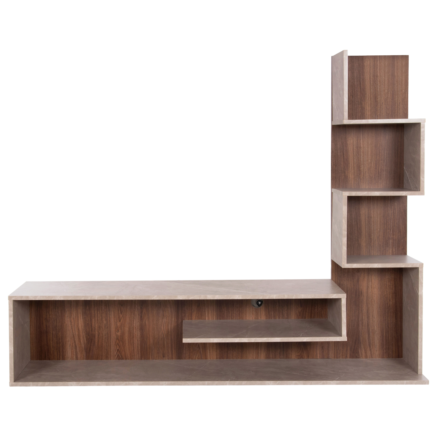 ΣΥΝΘΕΤΟ ΤΗΛΕΟΡΑΣΗΣ EDELIE HM8908.14 ΜΕΛΑΜΙΝΗ ΓΚΡΙ STONE TEXTURE-ΦΥΣΙΚΟ 150x29,5x120Υεκ. 3