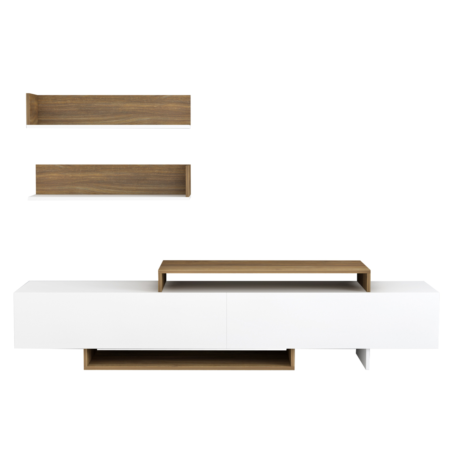 ΣΥΝΘΕΤΟ ΤΗΛΕΟΡΑΣΗΣ EDUARDO HM8909.12 ΜΕΛΑΜΙΝΗ ΣΕ ΛΕΥΚΟ-ΦΥΣΙΚΟ 180x29,5x45Υεκ. 3