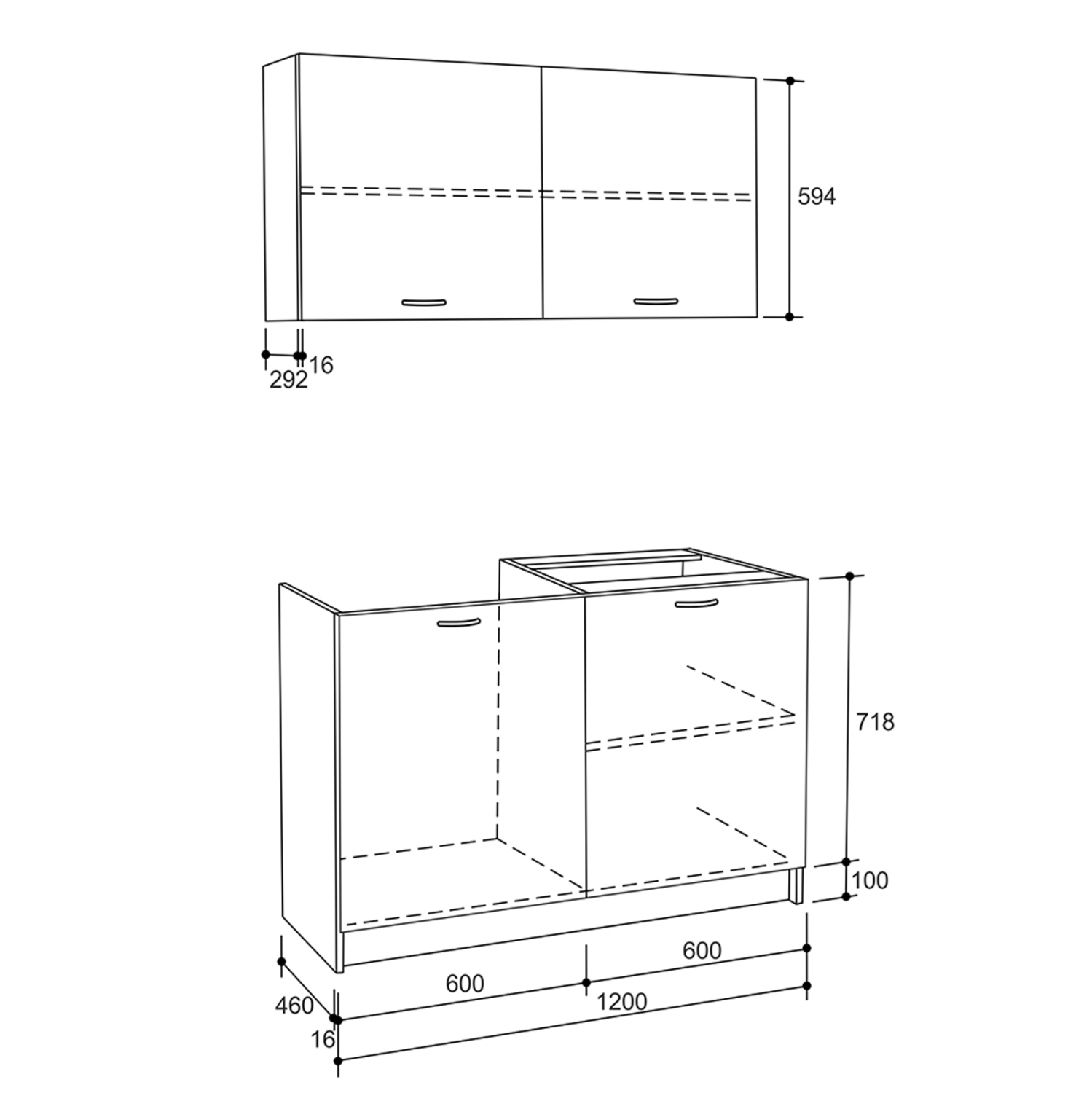 ΣΥΝΘΕΣΗ ΚΟΥΖΙΝΑΣ BLAINE ΜΕΛΑΜΙΝΗ ΓΚΡΙ HM2439.10 120x46-29,2εκ. 2