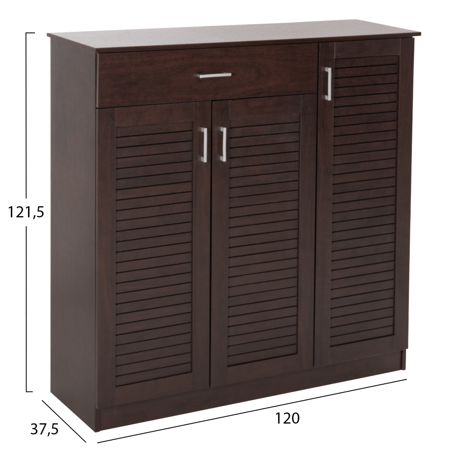 ΠΑΠΟΥΤΣΟΘΗΚΗ-ΝΤΟΥΛΑΠΑ PROBY HM9607.01 ΜΕΛΑΜΙΝΗ WENGE 120x37,5x121,5Υεκ. 2