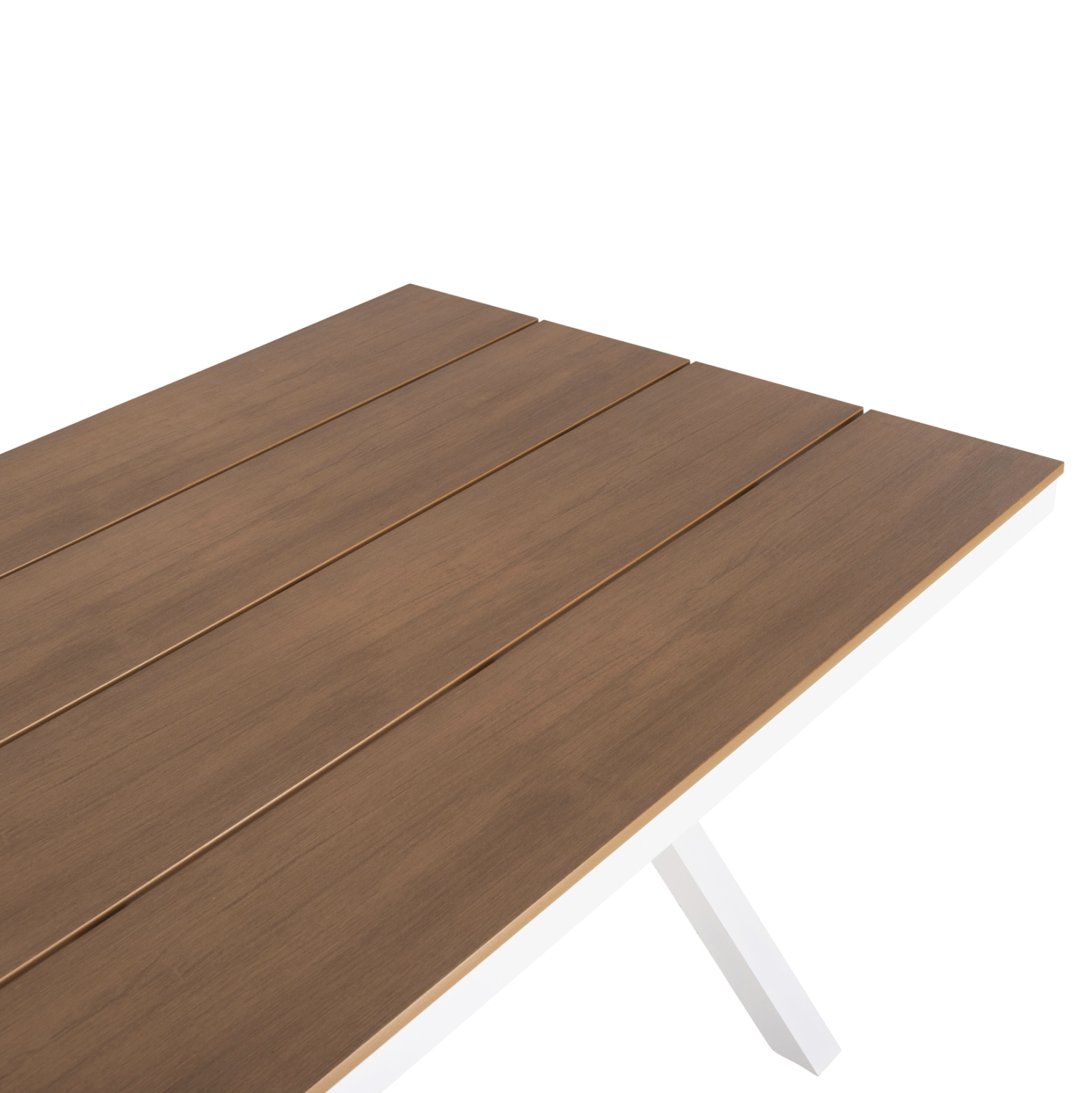 ΤΡΑΠΕΖΙ ΑΛΟΥΜΙΝΙΟΥ ΟΡΘΟΓΩΝΙΟ TAWNEE HM6037.02 ΛΕΥΚΟ-POLYWOOD ΦΥΣΙΚΟ 150x89,5x73Υεκ 6