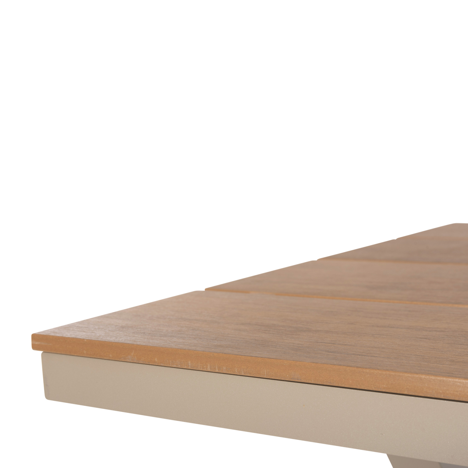 ΤΡΑΠΕΖΙ ΑΛΟΥΜΙΝΙΟΥ ΟΡΘΟΓΩΝΙΟ TAWNEE HM6037.04 ΣΑΜΠΑΝΙ-POLYWOOD ΦΥΣΙΚΟ 150x89,5x73Υ 6