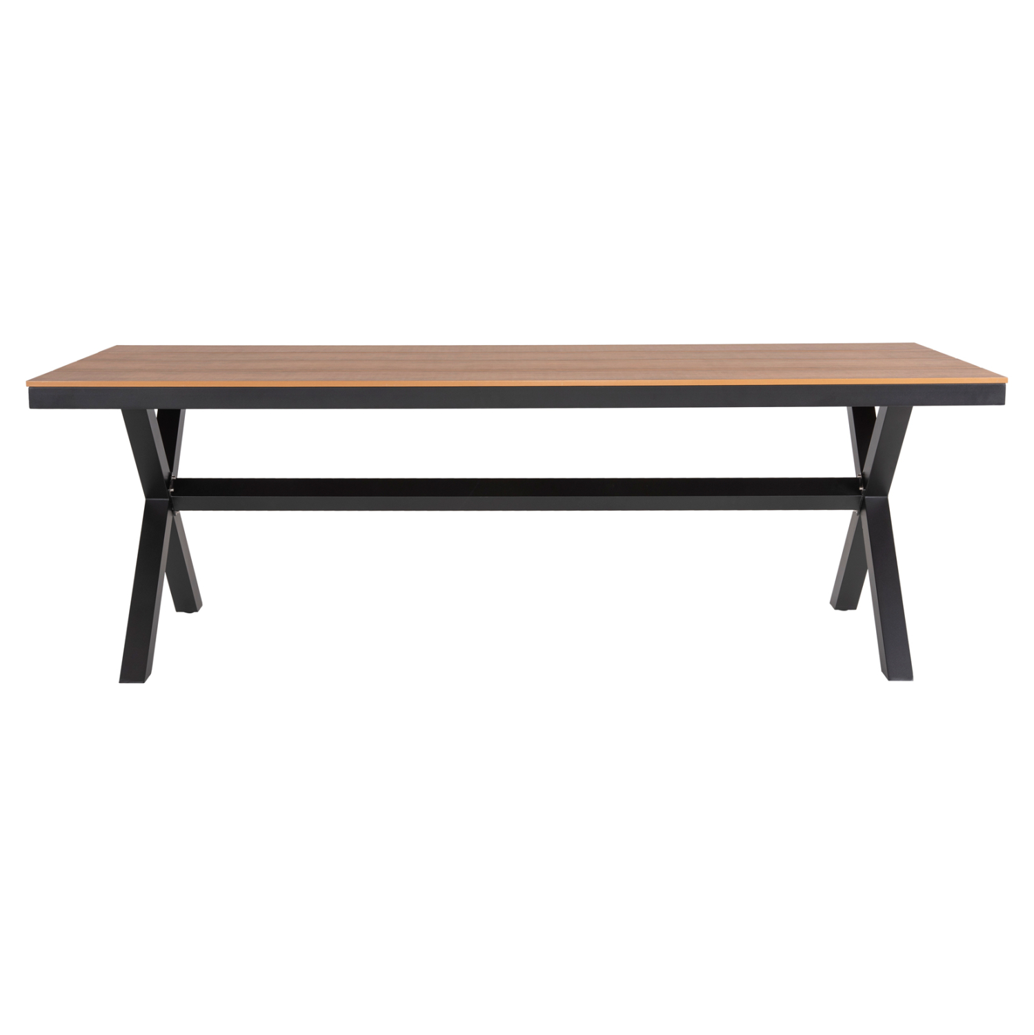 ΤΡΑΠΕΖΙ ΑΛΟΥΜΙΝΙΟΥ ΟΡΘΟΓΩΝΙΟ TAWNEE HM6039.01 ΑΝΘΡΑΚΙ-POLYWOOD ΦΥΣΙΚΟ 219,5x89,5x73Υ 3