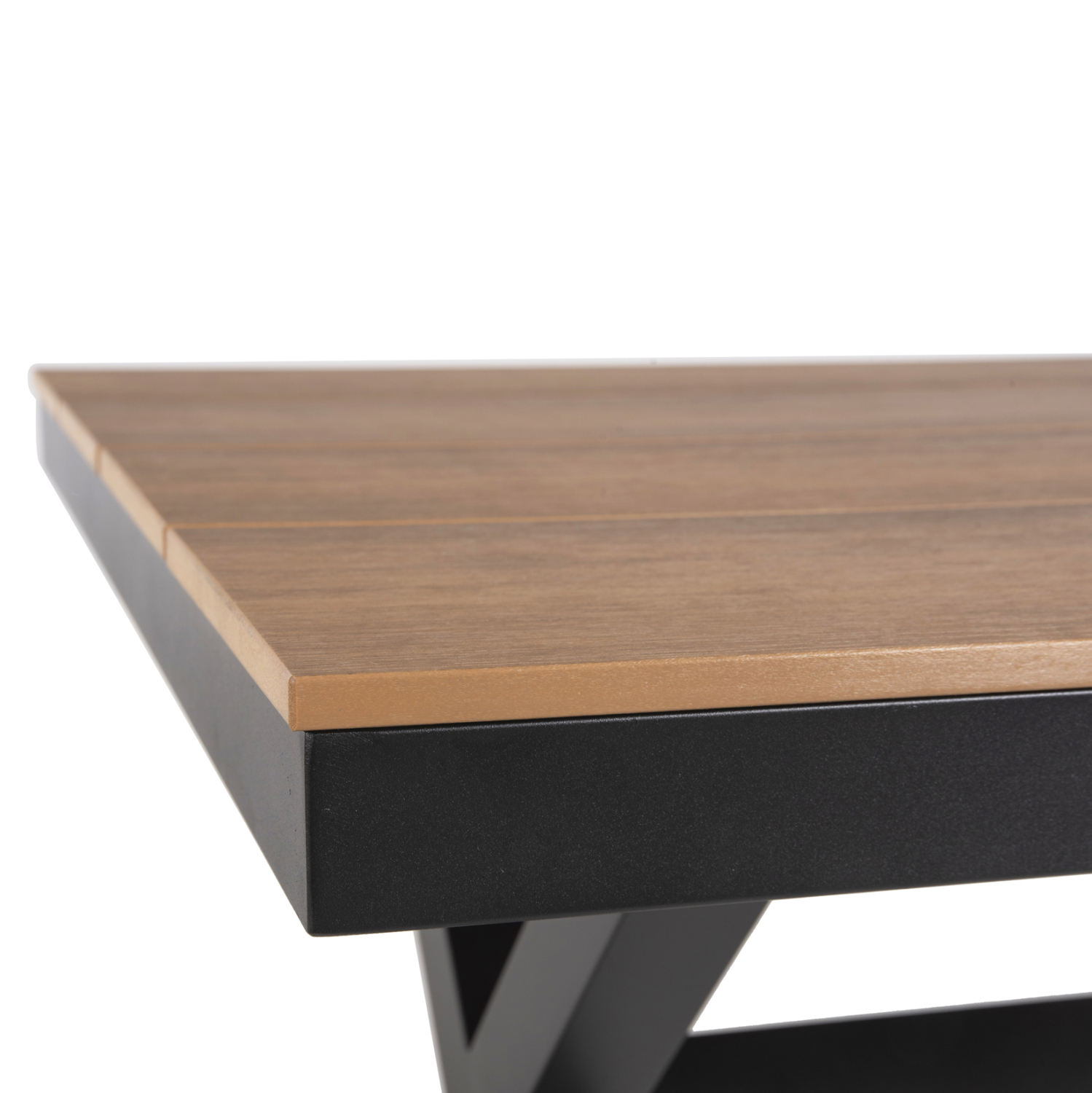 ΤΡΑΠΕΖΙ ΑΛΟΥΜΙΝΙΟΥ ΟΡΘΟΓΩΝΙΟ TAWNEE HM6039.01 ΑΝΘΡΑΚΙ-POLYWOOD ΦΥΣΙΚΟ 219,5x89,5x73Υ 8