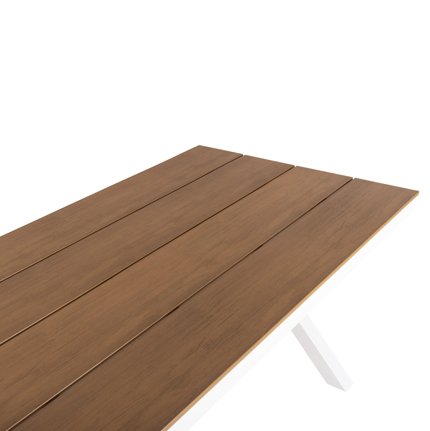 ΤΡΑΠΕΖΙ ΑΛΟΥΜΙΝΙΟΥ ΟΡΘΟΓΩΝΙΟ TAWNEE HM6039.02 ΛΕΥΚΟ-POLYWOOD ΦΥΣΙΚΟ 219,5x89,5x73Υ 4