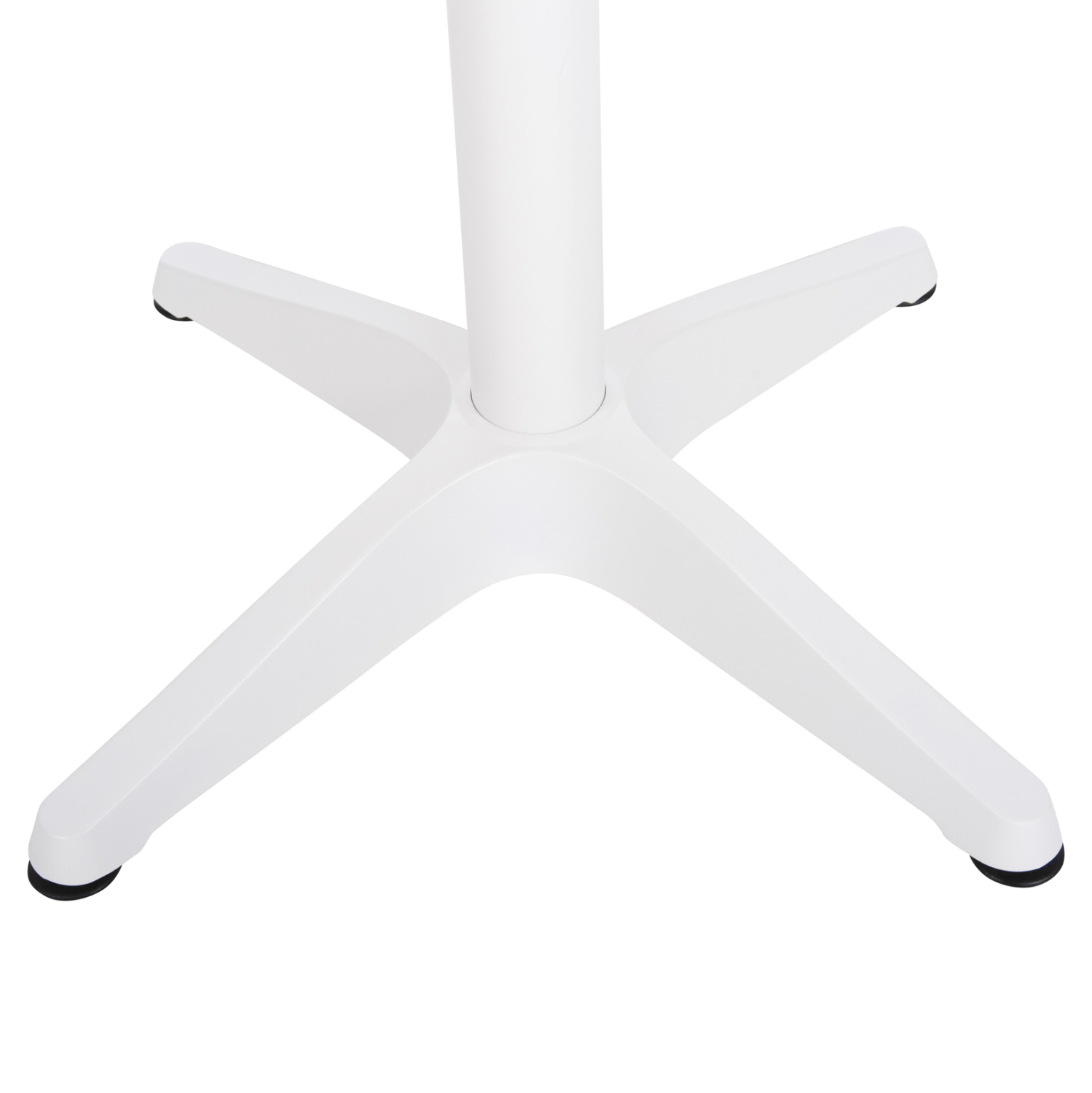 ΤΡΑΠΕΖΙ ΑΛΟΥΜΙΝΙΟΥ ΣΤΡΟΓΓΥΛΟ ALEXA HM6086.02 ΛΕΥΚΟ-POLYWOOD TOP ΦΥΣΙΚΟ Φ60x73Υεκ. 6