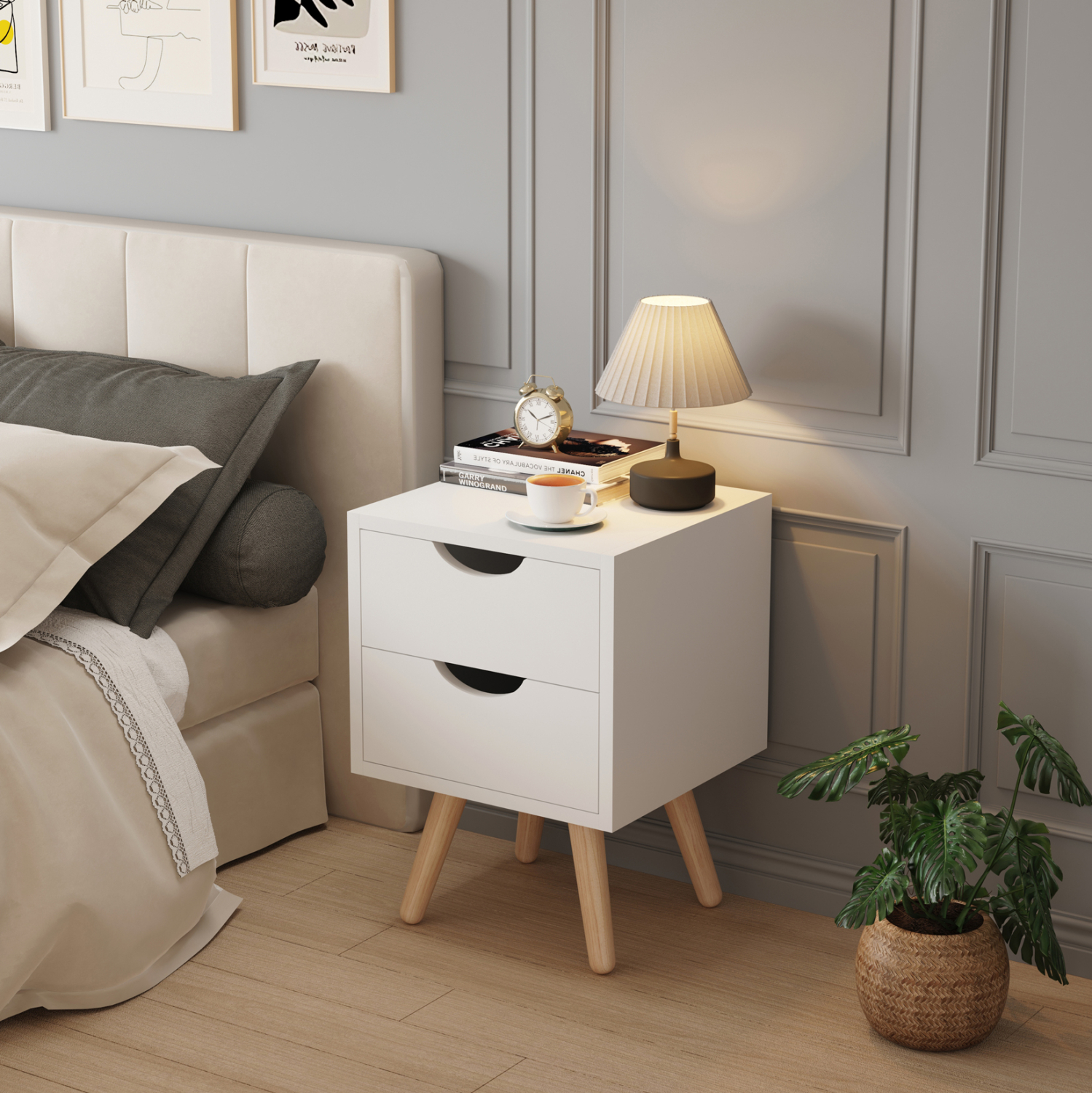 ΚΟΜΟΔΙΝΟ DINKL HM2472.03 ΜΕΛΑΜΙΝΗ-2 ΣΥΡΤΑΡΙΑ ΛΕΥΚΟ 29,7x29,7x45Υεκ 3