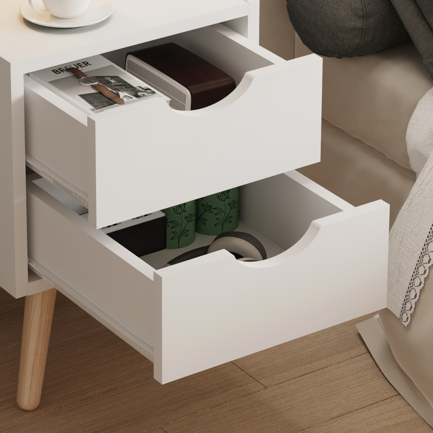 ΚΟΜΟΔΙΝΟ DINKL HM2472.03 ΜΕΛΑΜΙΝΗ-2 ΣΥΡΤΑΡΙΑ ΛΕΥΚΟ 29,7x29,7x45Υεκ 6