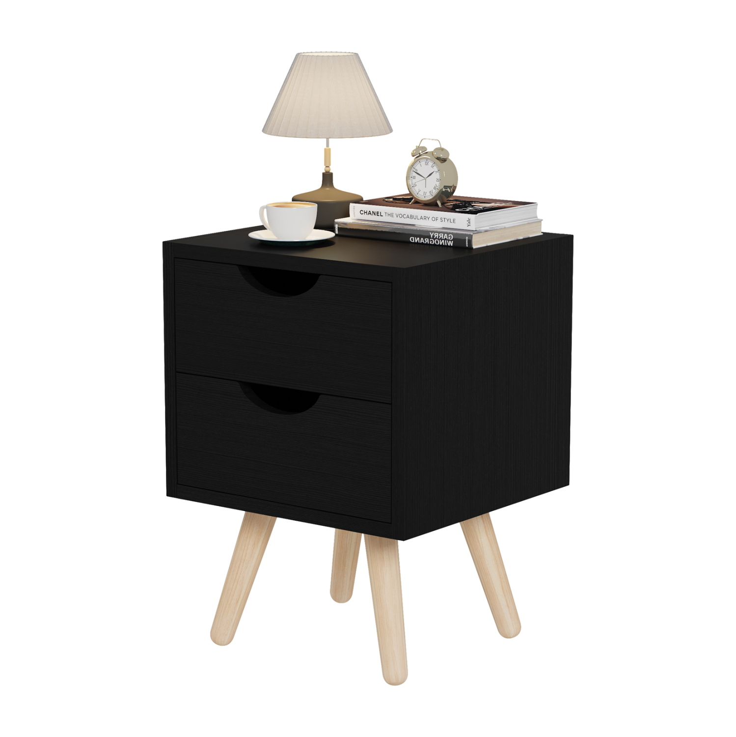 ΚΟΜΟΔΙΝΟ DINKL HM2472.02 ΜΕΛΑΜΙΝΗ-2 ΣΥΡΤΑΡΙΑ-WENGE 29,5x29,5x45Υεκ 1