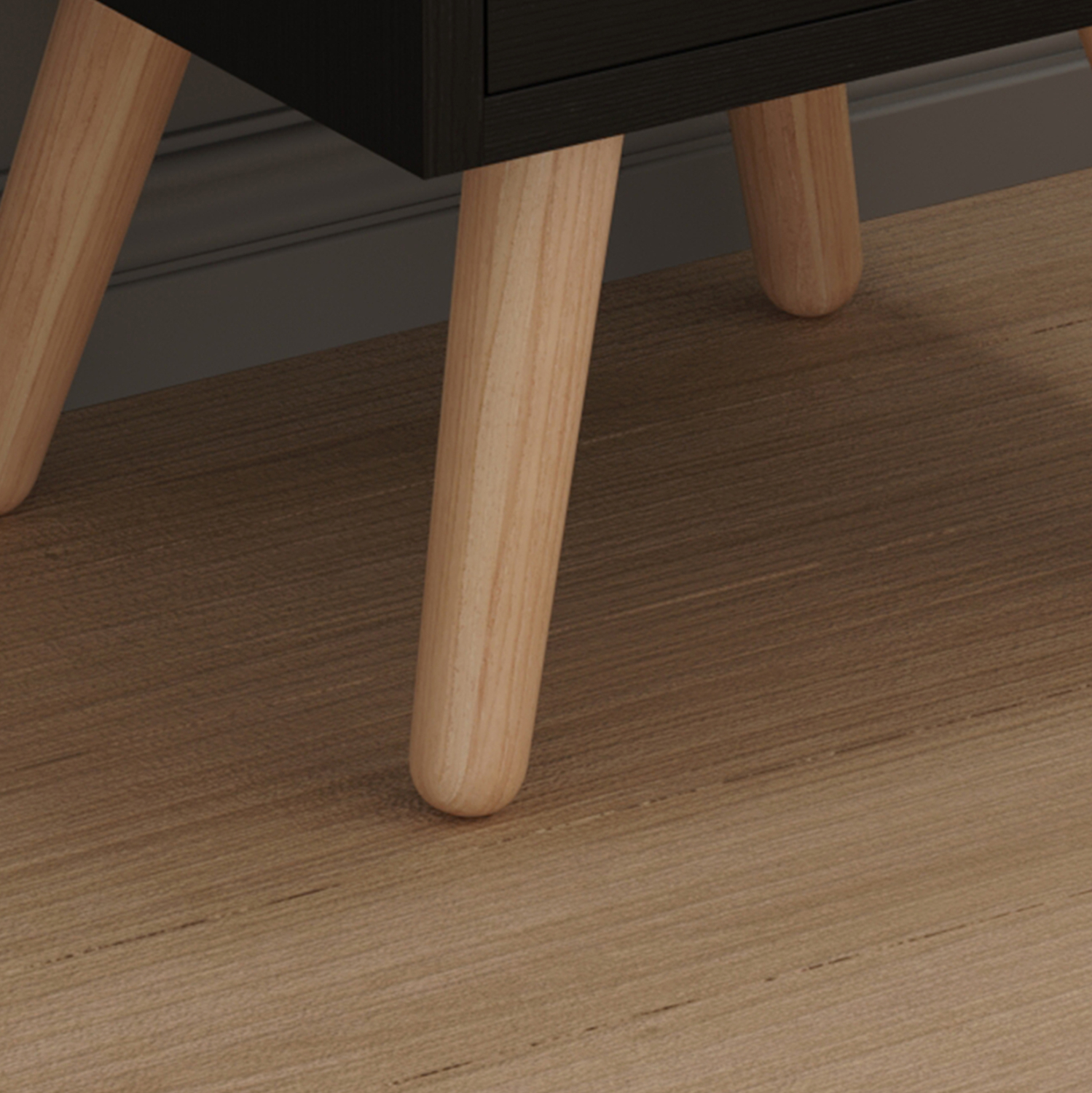 ΚΟΜΟΔΙΝΟ DINKL HM2472.02 ΜΕΛΑΜΙΝΗ-2 ΣΥΡΤΑΡΙΑ-WENGE 29,5x29,5x45Υεκ 9