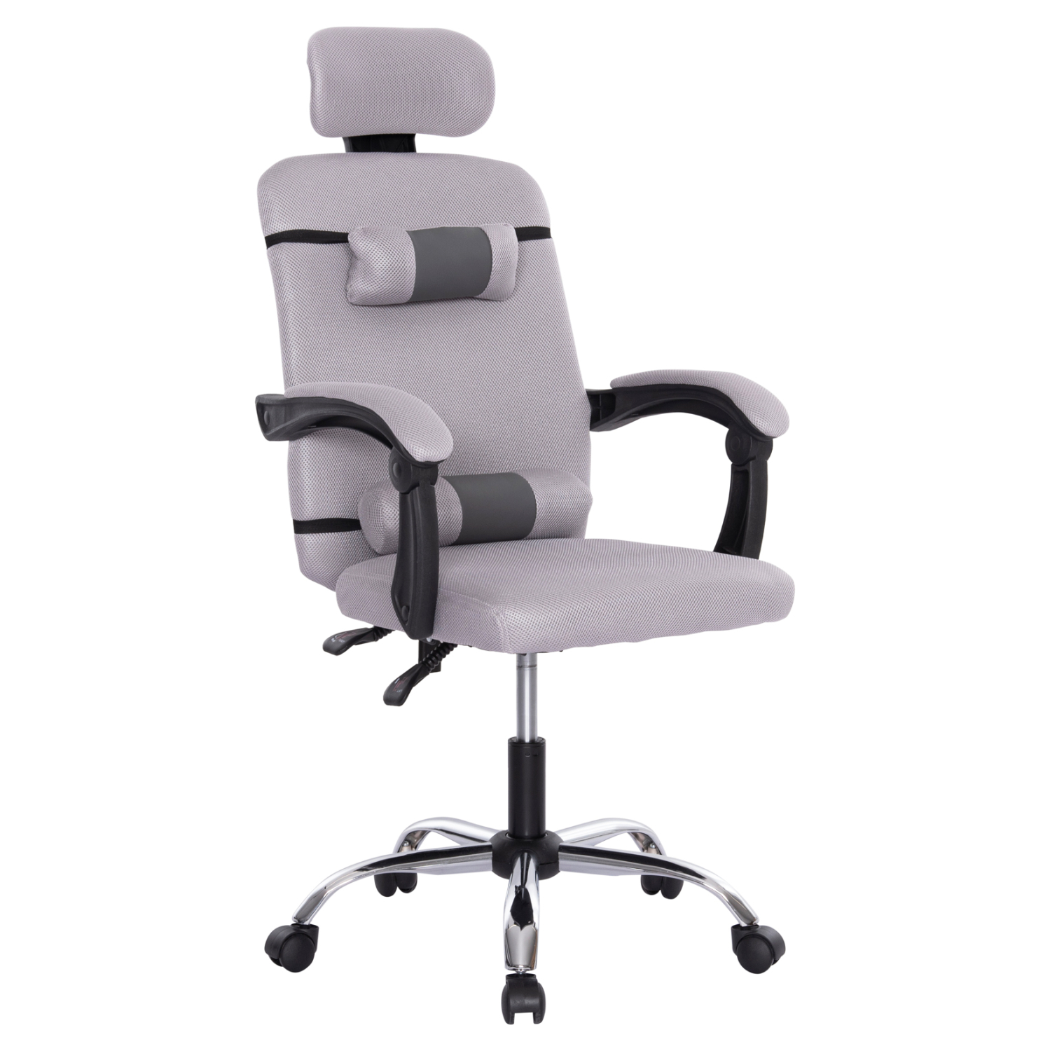 ΚΑΡΕΚΛΑ ΓΡΑΦΕΙΟΥ CRONER HM1196.02 ΓΚΡΙ MESH-ΜΕΤΑΛ.ΒΑΣΗ 58x67x124Υεκ. 1