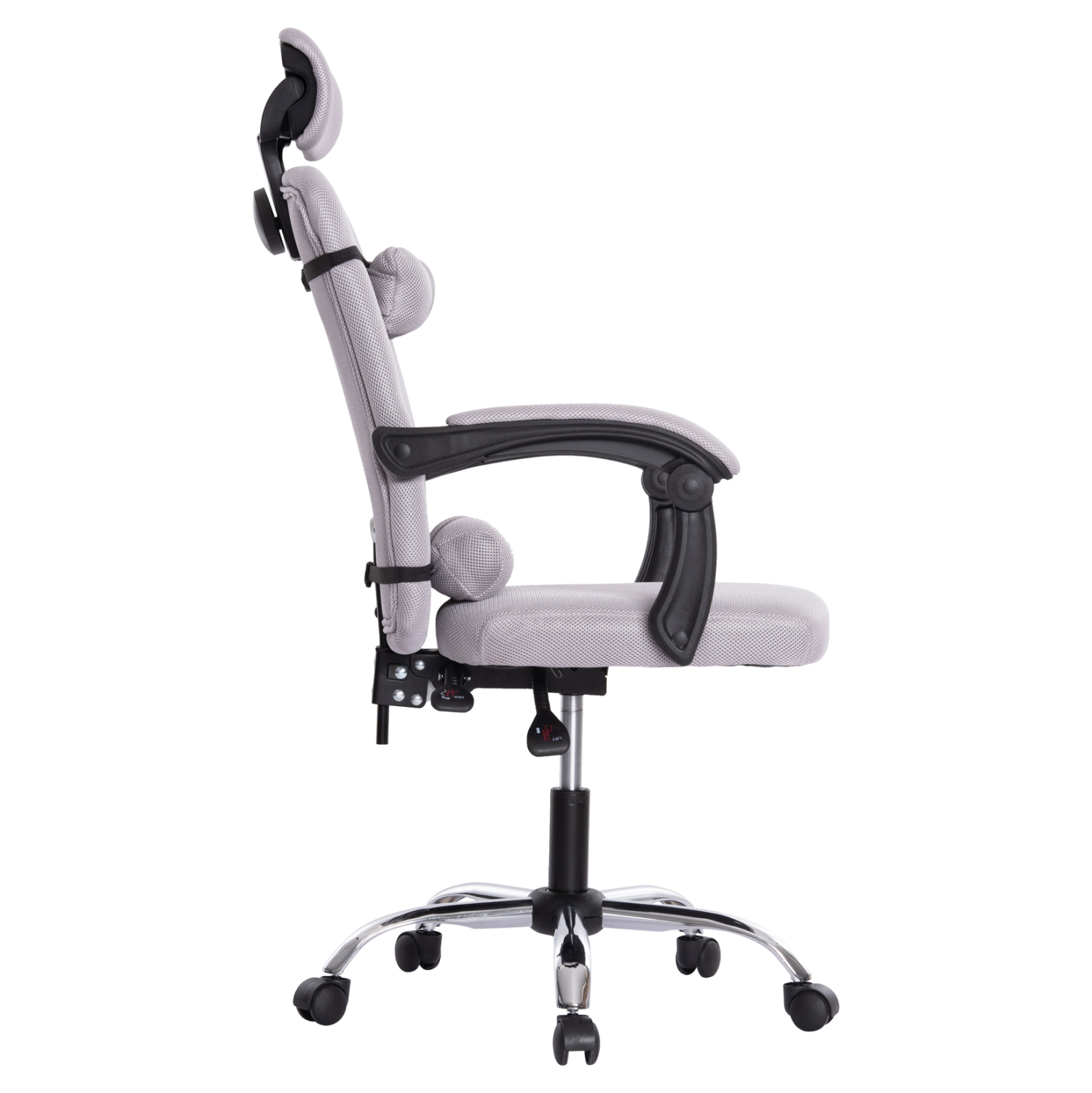 ΚΑΡΕΚΛΑ ΓΡΑΦΕΙΟΥ CRONER HM1196.02 ΓΚΡΙ MESH-ΜΕΤΑΛ.ΒΑΣΗ 58x67x124Υεκ. 4