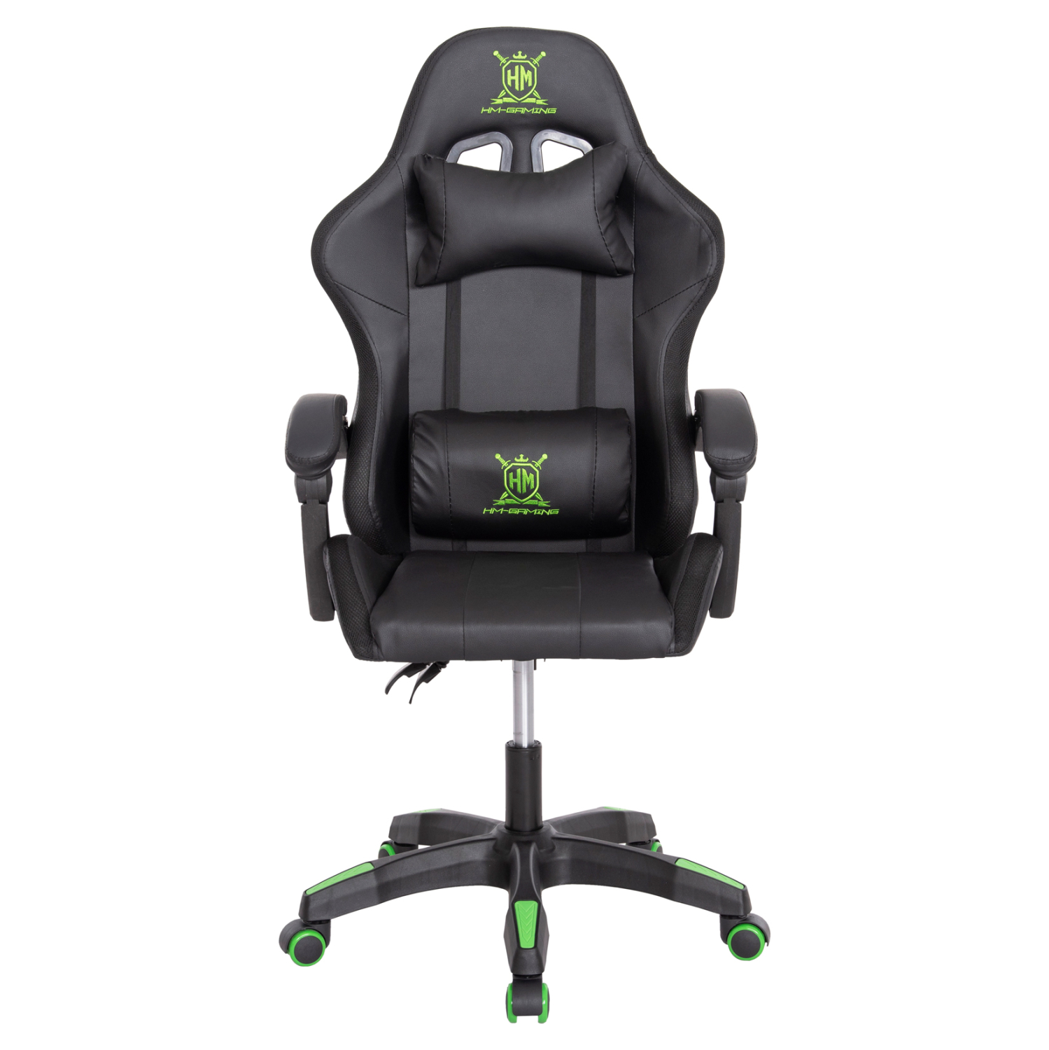 ΠΟΛΥΘΡΟΝΑ GAMING DARREN HM1203.03 ΜΑΥΡΟ-ΠΡΑΣΙΝΟ PVC 58.5x100x120Υεκ. 3