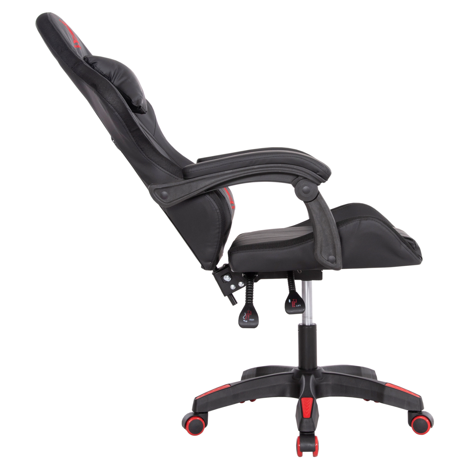 ΠΟΛΥΘΡΟΝΑ GAMING DARREN HM1203.01 ΜΑΥΡΟ-ΚΟΚΚΙΝΟ PVC 58.5x100x120Υεκ. 6