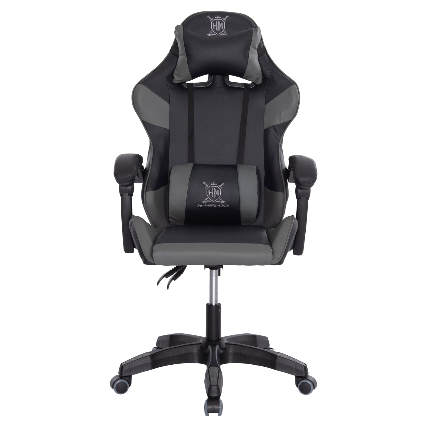 ΠΟΛΥΘΡΟΝΑ GAMING DARREN HM1203.10 ΜΑΥΡΟ-ΓΚΡΙ PVC 60x60x120Υεκ. 3