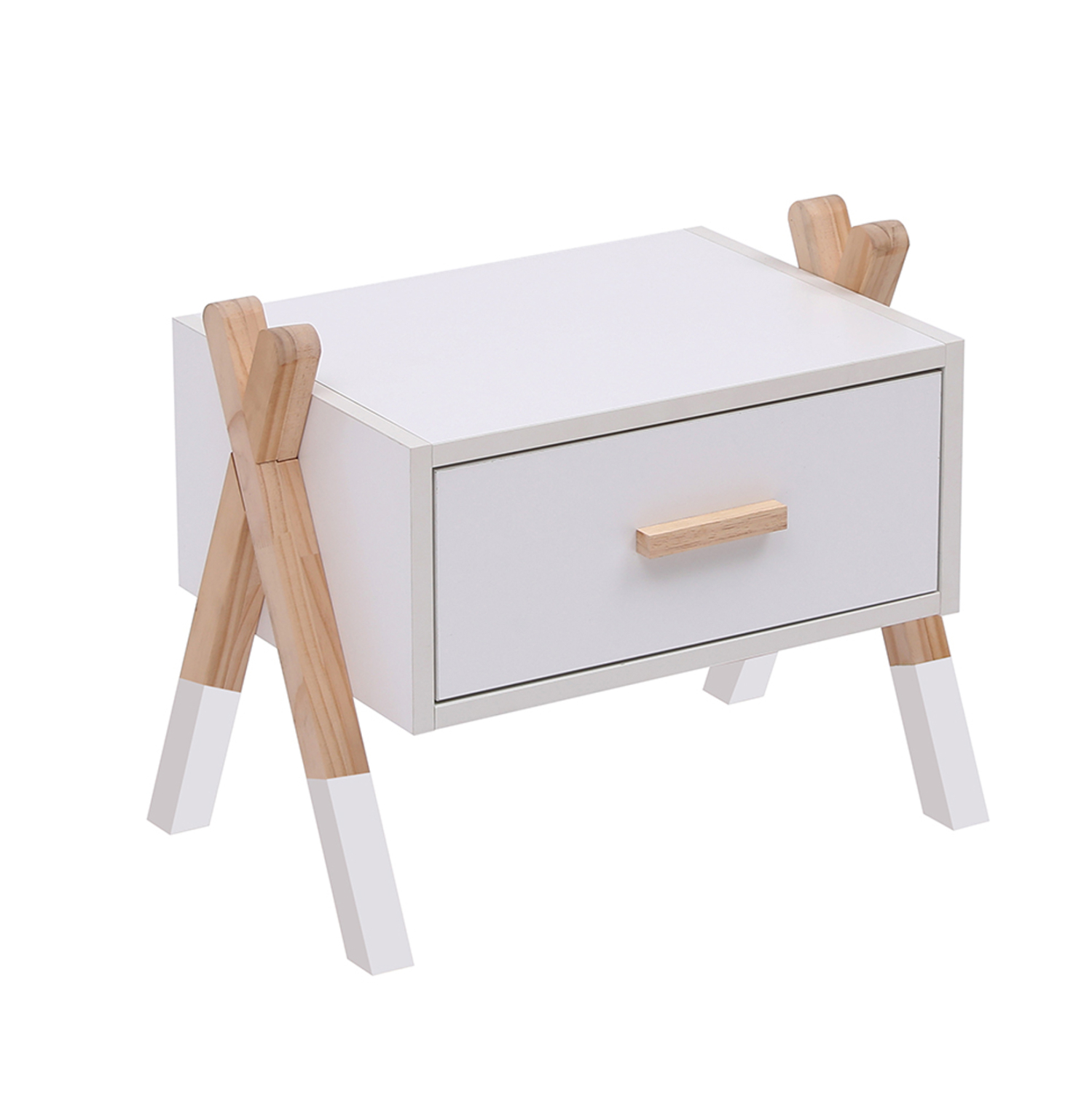 ΚΟΜΟΔΙΝΟ ΠΑΙΔΙΚΟ PASCHAL HM2497.03 ΛΕΥΚΗ ΜΕΛΑΜΙΝΗ-ΠΕΥΚΟ ΣΕ ΦΥΣΙΚΟ 46x30x38Υεκ 1