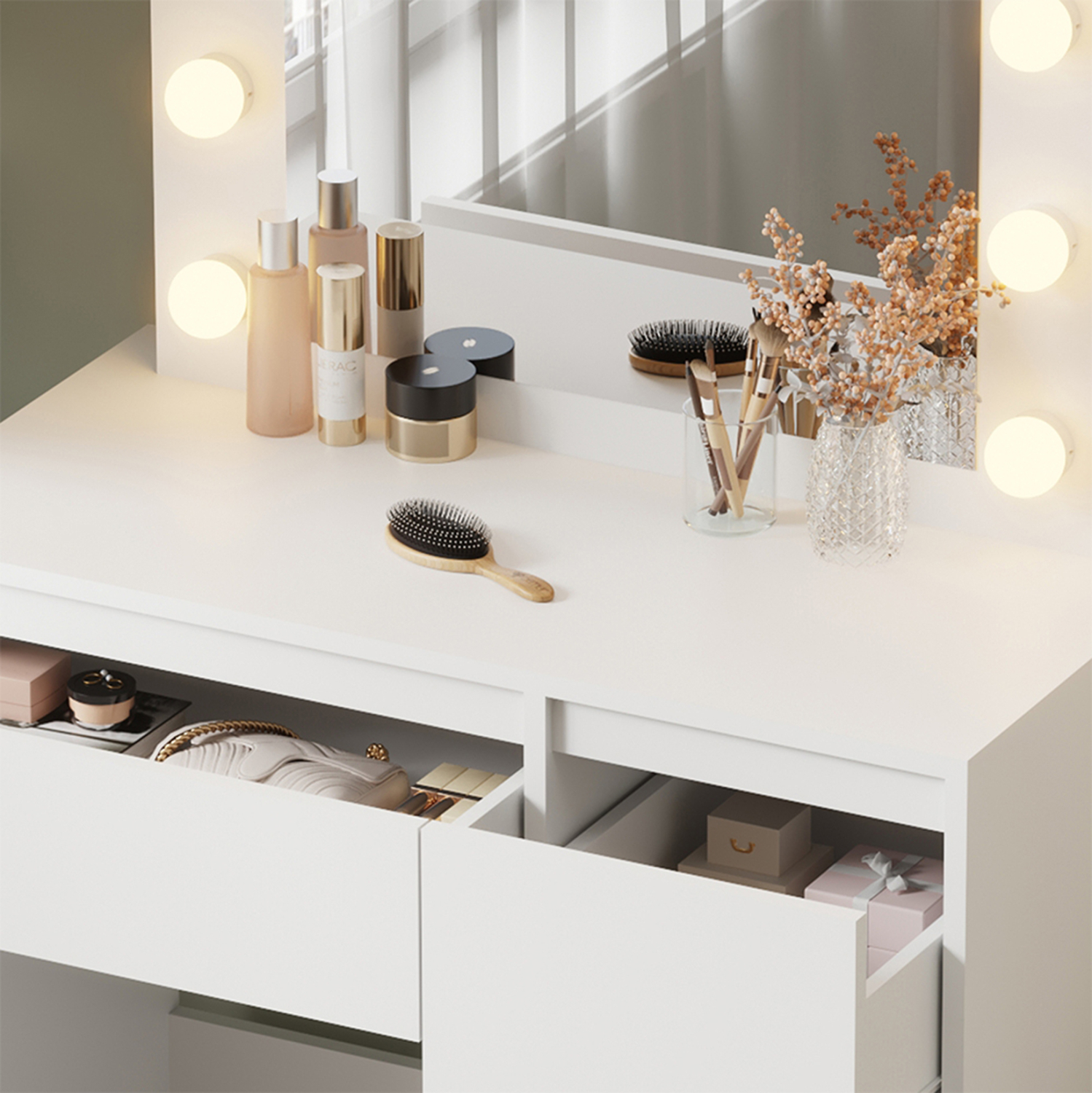 ΤΟΥΑΛΕΤΑ ΜΕ ΦΩΤΙΣΜΟ LED &amp; ΣΥΡΤΑΡΙΑ KEITLIN HM2499.03 ΜΕΛΑΜΙΝΗ ΣΕ ΛΕΥΚΟ 80x40x140Υεκ. 5