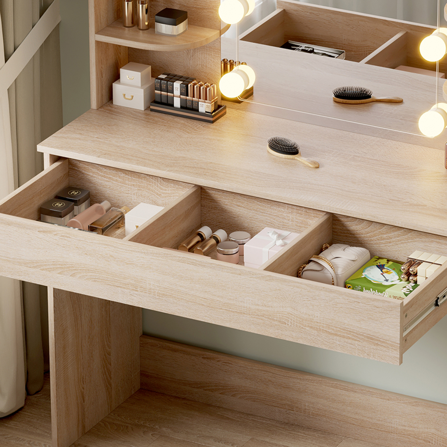 ΤΟΥΑΛΕΤΑ ΜΕ ΦΩΤΙΣΜΟ LED-ΡΑΦΙΑ-ΣΥΡΤΑΡΙΑ LAURYN HM2502.01 SONAMA 108x40x140Υεκ 4