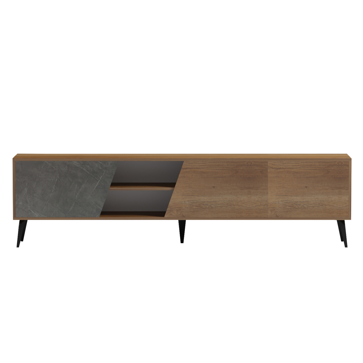 ΕΠΙΠΛΟ ΤΗΛΕΟΡΑΣΗΣ CATERRA HM18374.14 ΜΕΛΑΜΙΝΗ ΦΥΣΙΚΟ-MOORE STONE 180Χ35.5Χ48Υεκ. 3