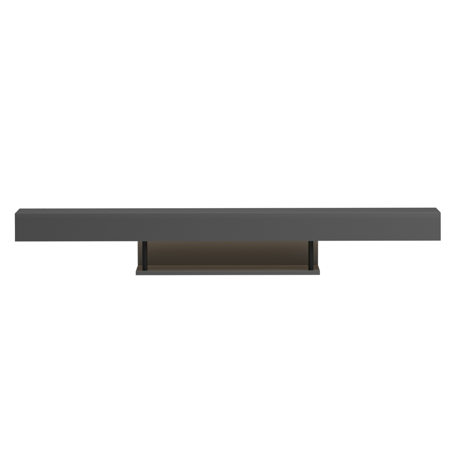 ΕΠΙΠΛΟ ΤΗΛΕΟΡΑΣΗΣ ΤΟΙΧΟΥ ME LED SAVOR HM18381.05 ΜΕΛΑΜΙΝΗ ΣΕ ΓΚΡΙ 150x29,5x22Υεκ 3