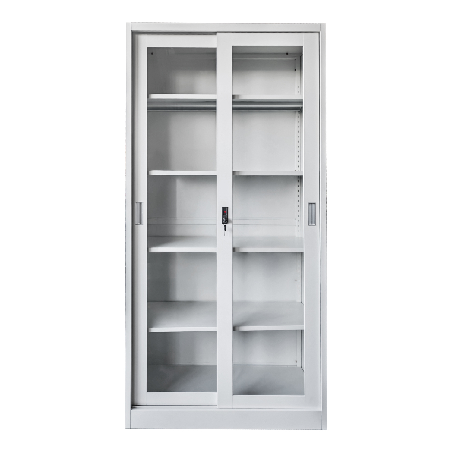ΒΙΒΛΙΟΘΗΚΗ ΜΕ ΣΥΡΟΜΕΝΕΣ ΠΟΡΤΕΣ SIDER HM6632.02 ΜΕΤΑΛΛΙΚΗ ΛΕΥΚΗ 90x40x185Υεκ 3