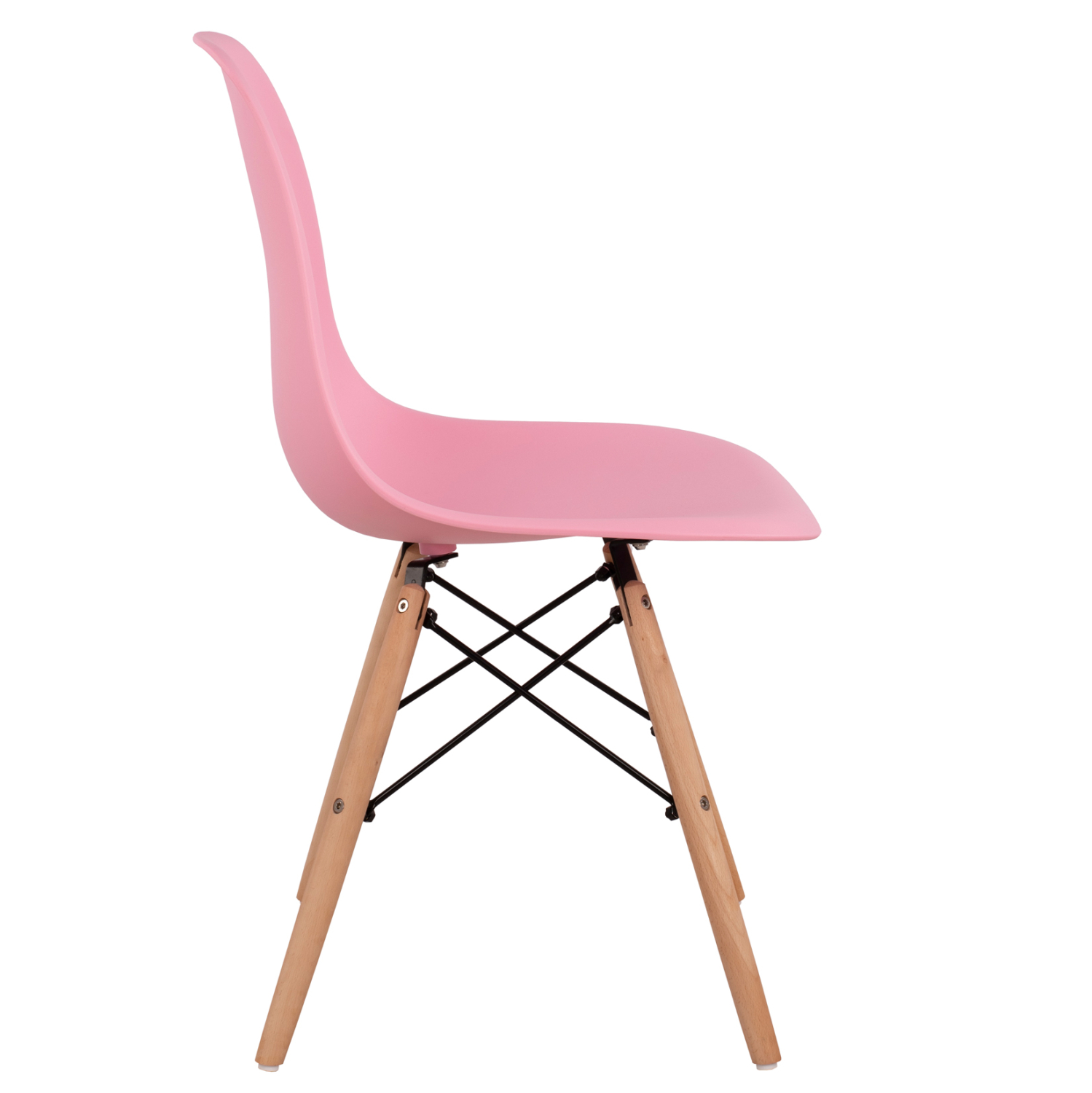 ΚΑΡΕΚΛΑ ΜΕ ΞΥΛΙΝΑ ΠΟΔΙΑ ΚΑΙ ΚΑΘΙΣΜΑ TWIST PP ΡΟΖ HM8460.05 46x50x82 εκ. 4