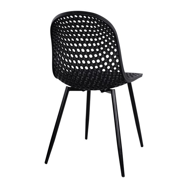 ΚΑΡΕΚΛΑ ΠΟΛΥΠΡΟΠΥΛΕΝΙΟΥ MILANA HM8512.02 ΜΑΥΡΗ ΜΕ ΜΕΤΑΛΛΙΚΑ ΠΟΔΙΑ 45x51x84 εκ 3