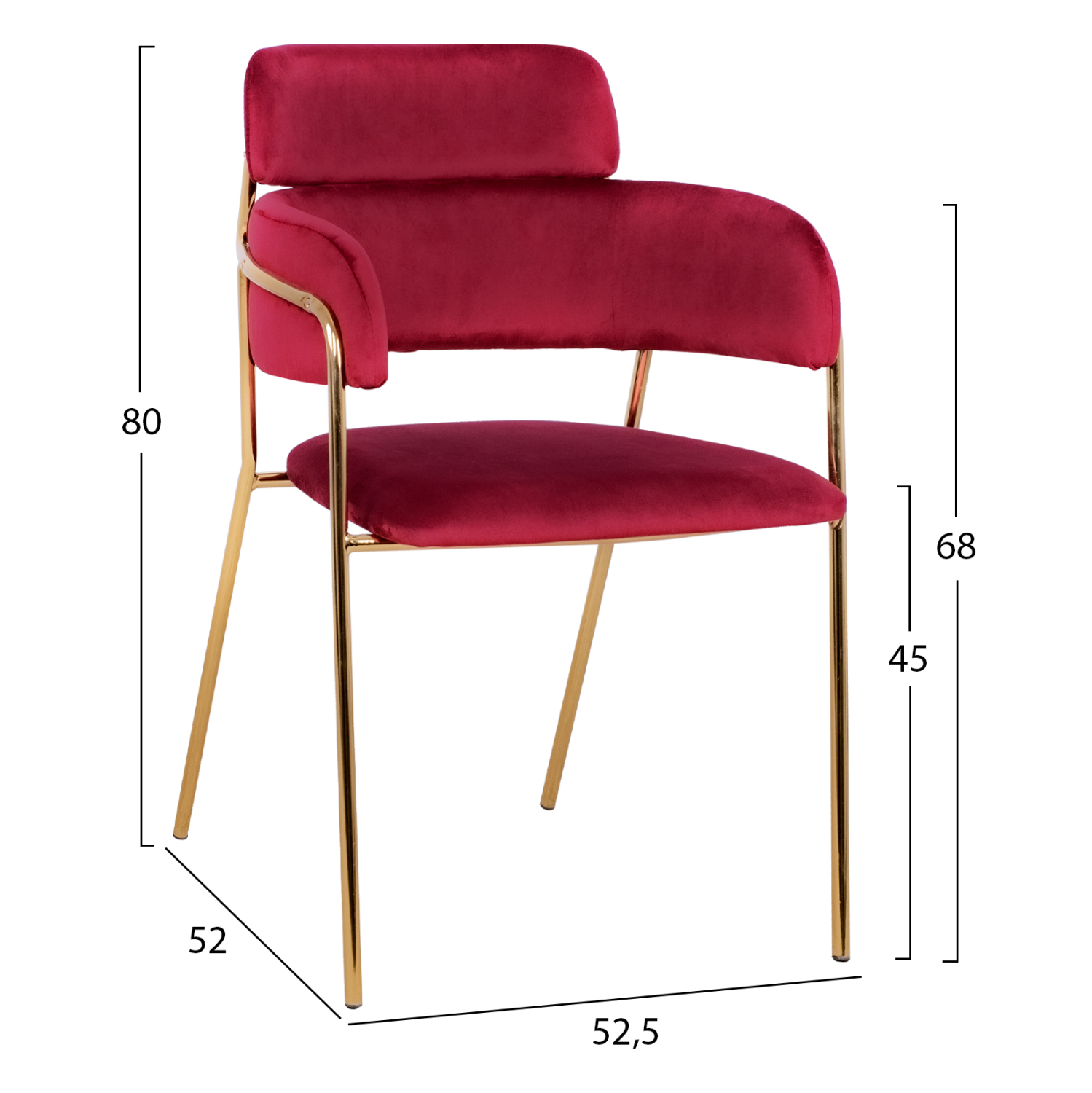 ΠΟΛΥΘΡΟΝΑΚΙ KELSO HM8521.06 ΒΕΛΟΥΔΟ ΜΠΟΡΝΤΩ &amp; ΕΠΙΧΡΥΣΟ ΠΟΔΙ 52,5x52x80Υ εκ. 2