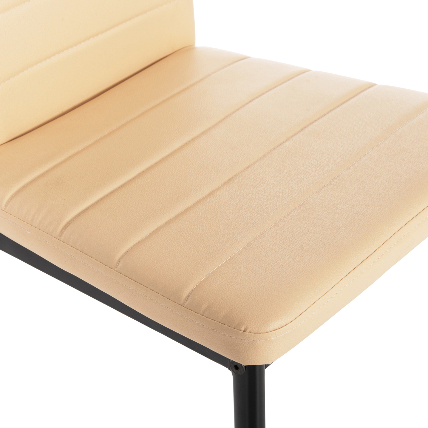 ΚΑΡΕΚΛΑ ΤΡΑΠΕΖΑΡΙΑΣ LADY HM0037.25 ΑΝΟΙΧΤΟ ΚΡΕΜ PU ΣΚΕΛΕΤΟΣ ΜΑΥΡΟΣ ΜΕΤΑΛ. (K/D) 42x44x95Υεκ 8