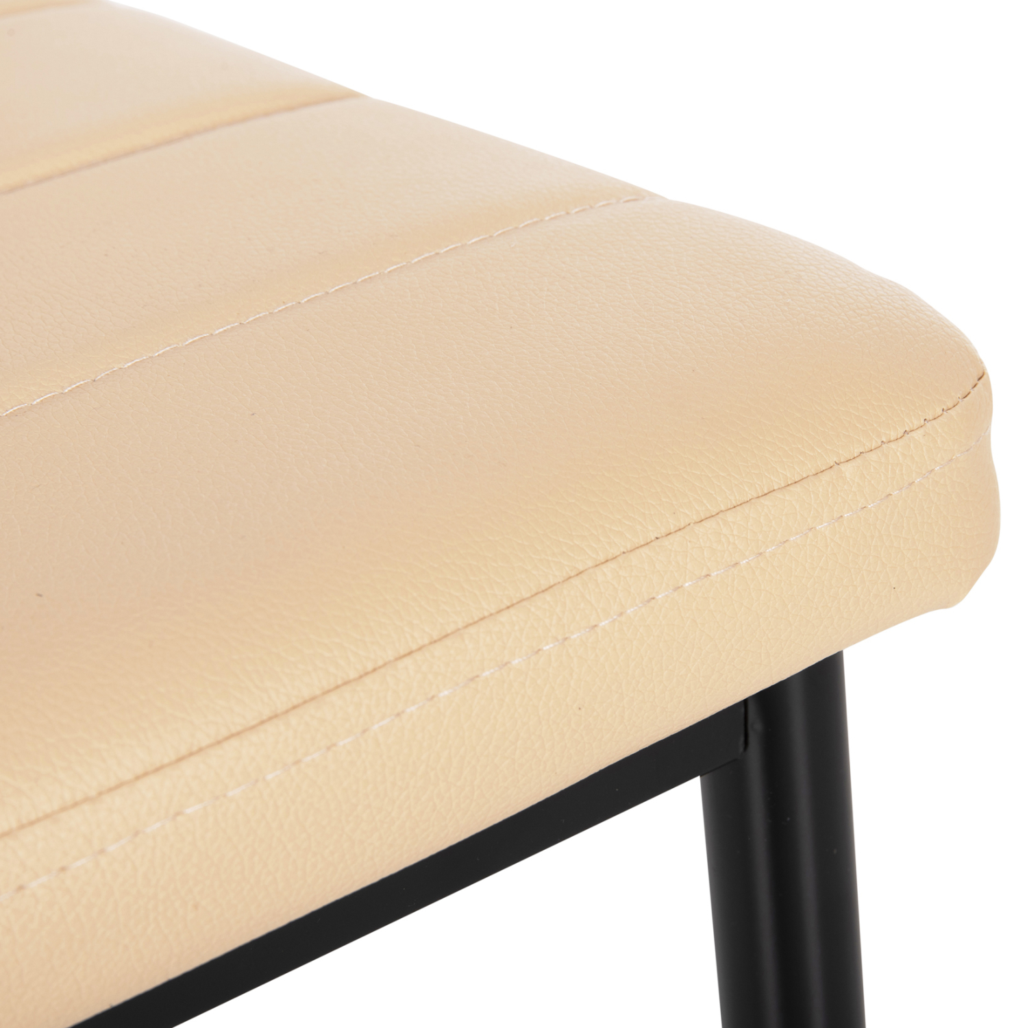 ΚΑΡΕΚΛΑ ΤΡΑΠΕΖΑΡΙΑΣ LADY HM0037.25 ΑΝΟΙΧΤΟ ΚΡΕΜ PU ΣΚΕΛΕΤΟΣ ΜΑΥΡΟΣ ΜΕΤΑΛ. (K/D) 42x44x95Υεκ 9