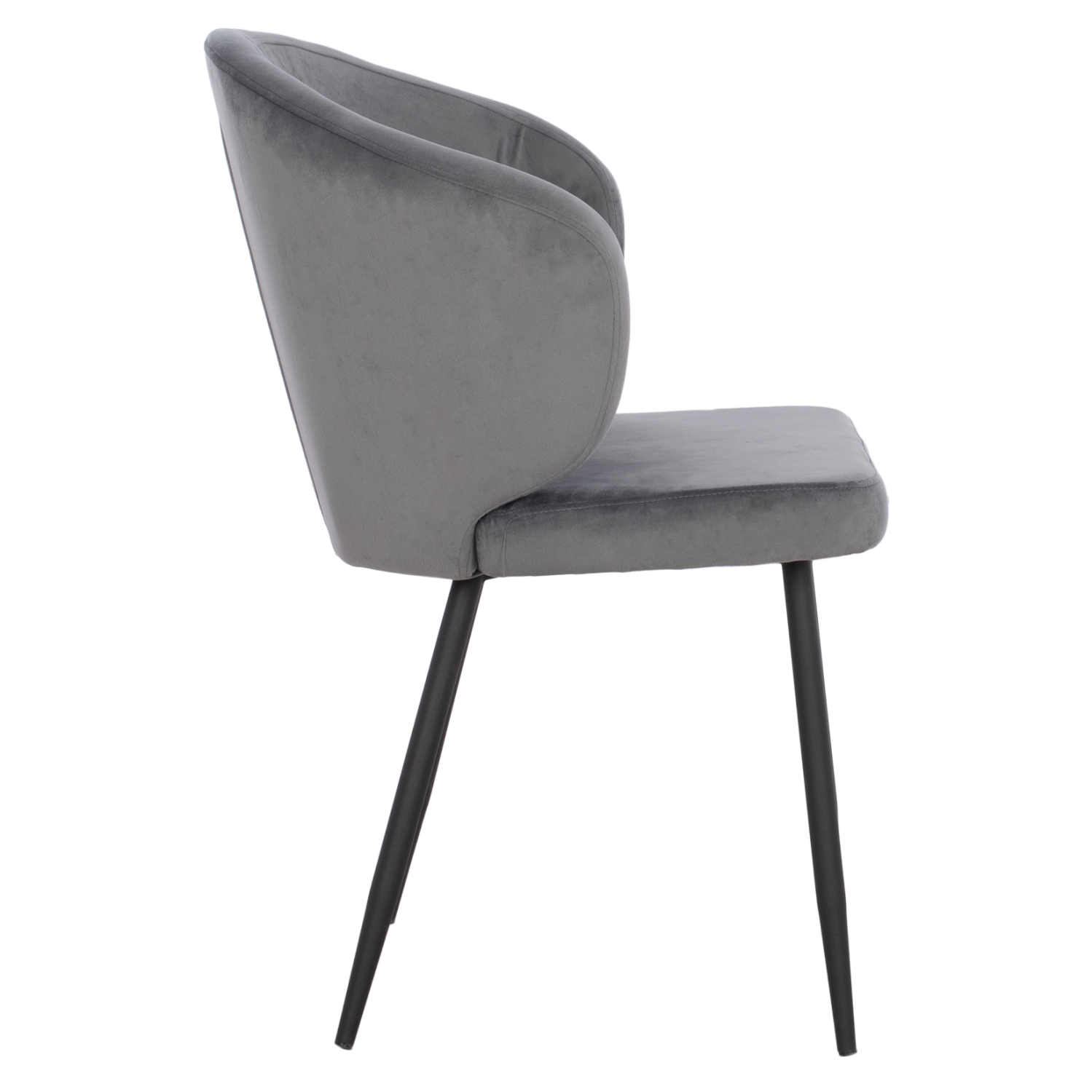 ΠΟΛΥΘΡΟΝΑΚΙ JIYA ΜΕ ΓΚΡΙ ΒΕΛΟΥΔΟ &amp; ΜΑΥΡΟ ΜΕΤΑΛΛΙΚΟ ΣΚΕΛΕΤΟ HM8728.01 60x60x85 εκ. 4