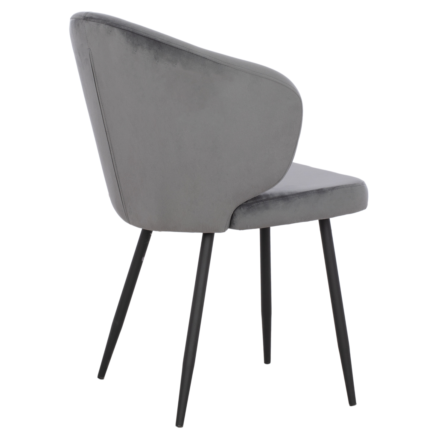 ΠΟΛΥΘΡΟΝΑΚΙ JIYA ΜΕ ΓΚΡΙ ΒΕΛΟΥΔΟ &amp; ΜΑΥΡΟ ΜΕΤΑΛΛΙΚΟ ΣΚΕΛΕΤΟ HM8728.01 60x60x85 εκ. 5