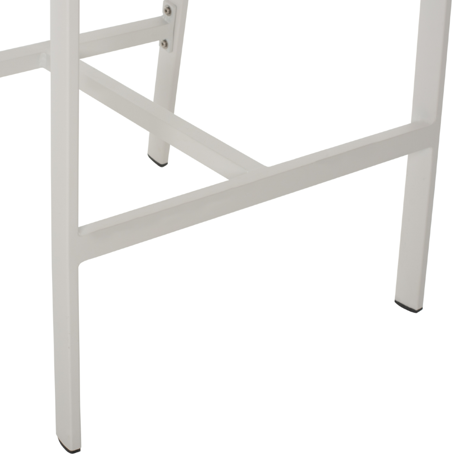 ΣΚΑΜΠΟ ΑΛΟΥΜΙΝΙΟΥ MIRI ΛΕΥΚΟ ΜΕ ΜΠΡΑΤΣΑ RATTAN &amp; TEXTLINE 56x58x105Yεκ. HM5892.22 8