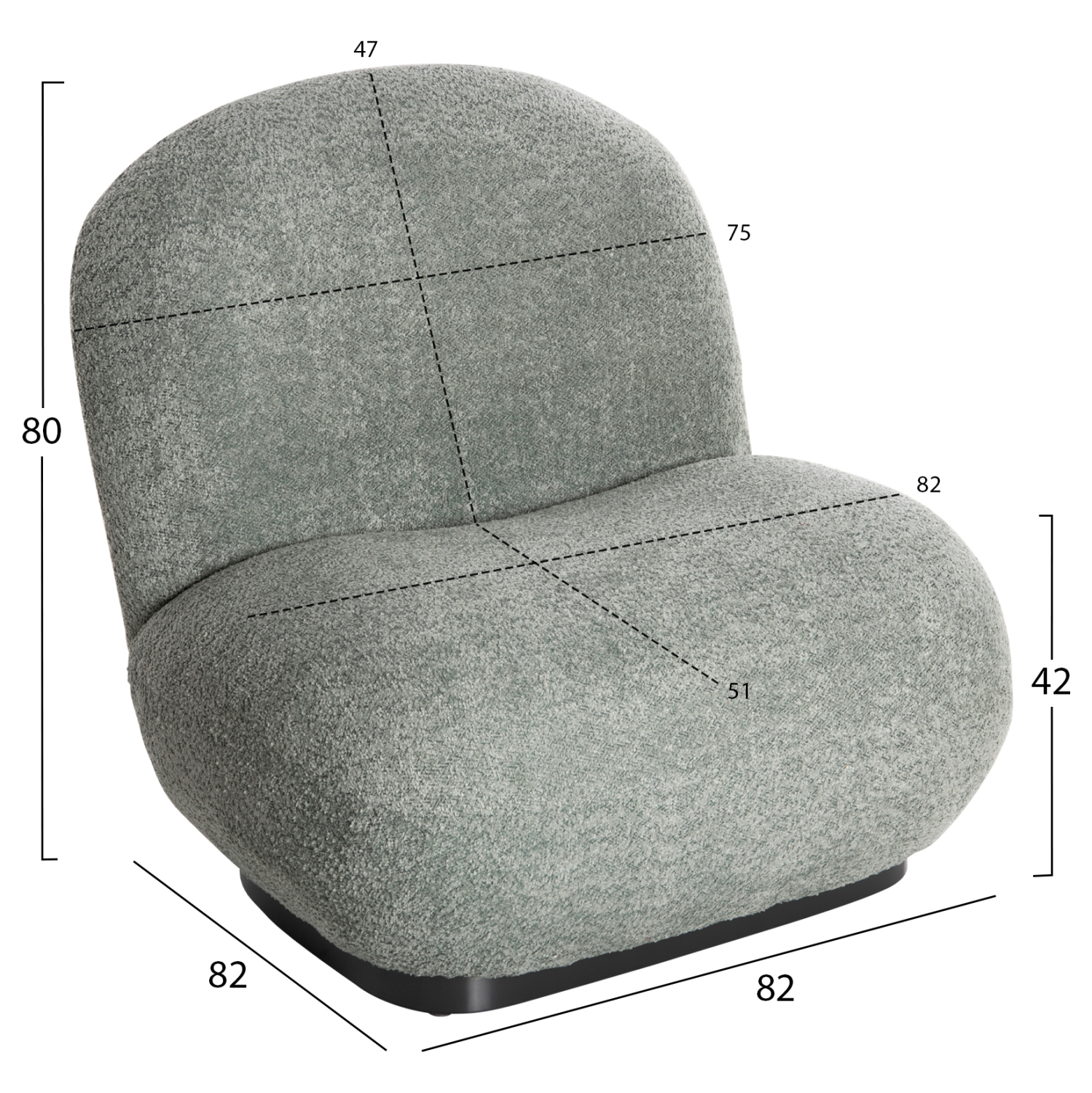 ΠΟΛΥΘΡΟΝΑ BEANY HM9591.05 ΦΥΣΤΙΚΙ ΜΠΟΥΚΛΕ ΥΦΑΣΜΑ 85x82x77Υ εκ. 2