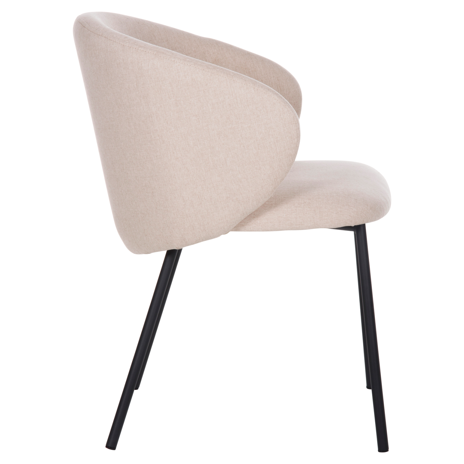 ΚΑΡΕΚΛΑ ISIAH HM9615.03 ΜΠΕΖ ΥΦΑΣΜΑ-ΜΑΥΡΑ ΜΕΤΑΛΛΙΚΑ ΠΟΔΙΑ 56x56x76Υ εκ. 4